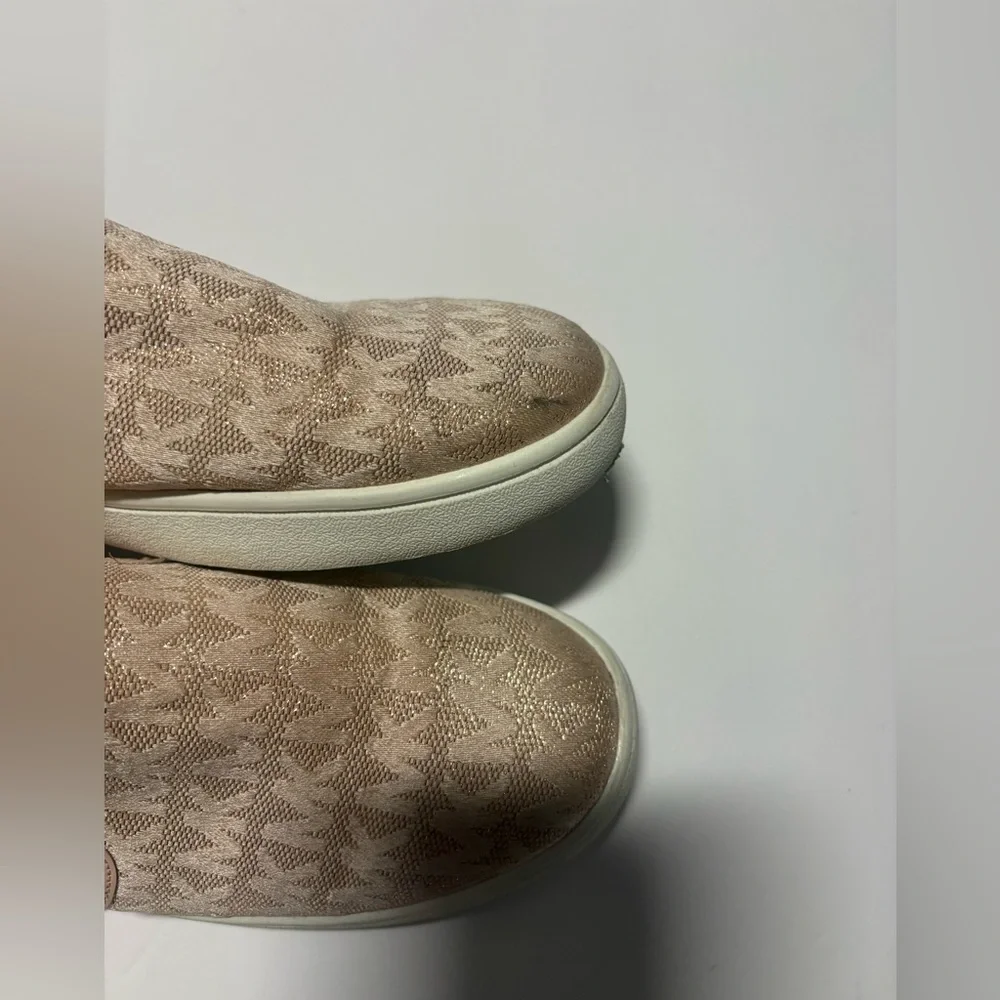 Michael Kors‎ Pink and Cream Logo Slip-Ons